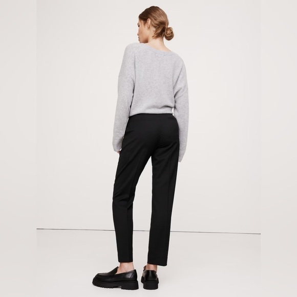 NWT! Banana Republic Black High-Rise Slim Italian Wool Ankle Pant - Multiple🔹🤎 - Picture 2 of 6